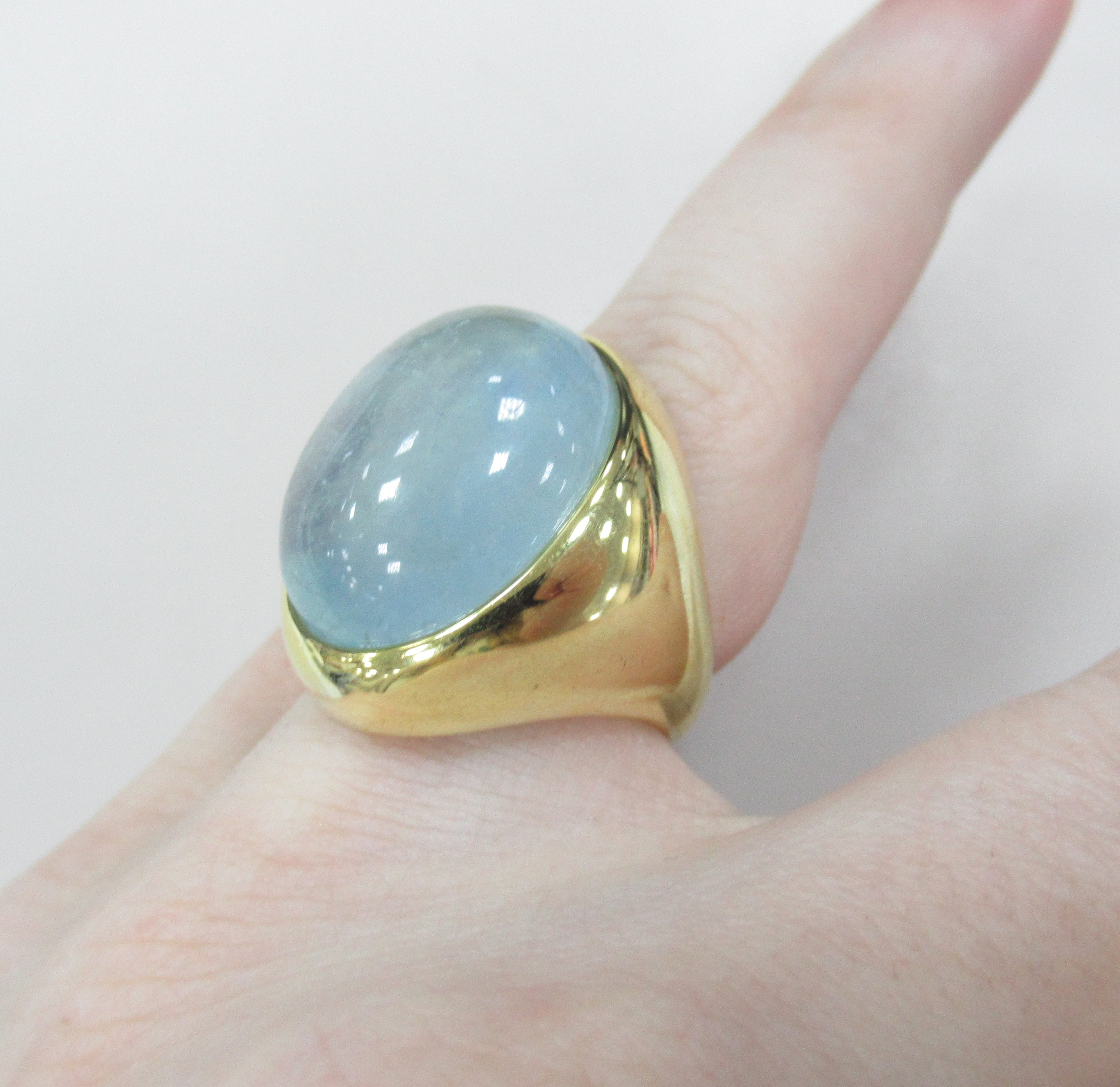 Серебряное кольцо с аквамарином